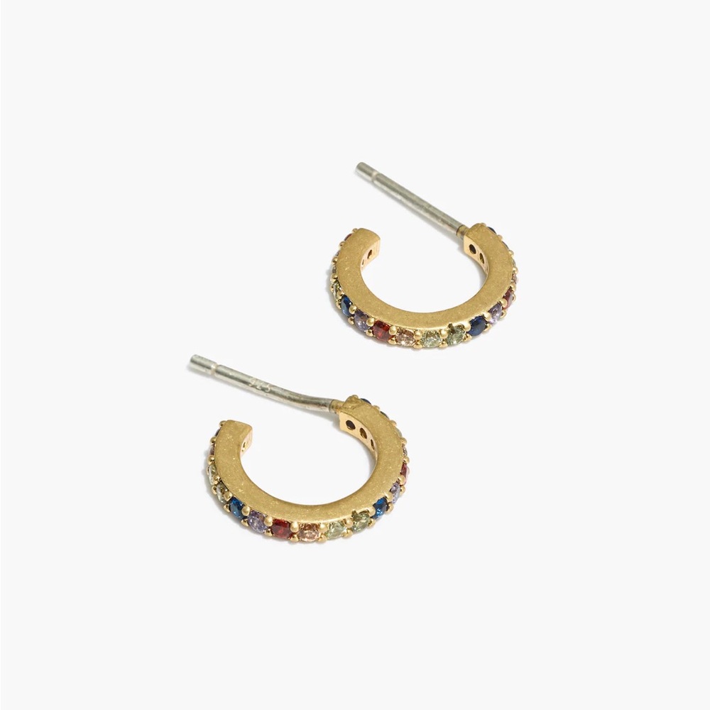 Sparkle Pavé Huggie Mini Hoop Earrings